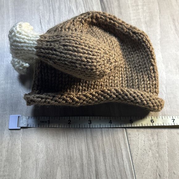 Homemade Knit Novelty Newborn Turkey Hat - Picture 3 of 10